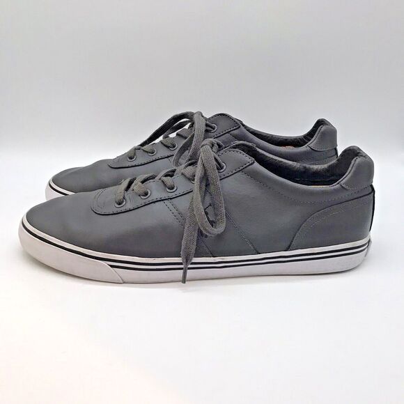 Polo Ralph Lauren Hanford Gray Low Top Lace Up Shoes Men's 15D Fashion Sneakers - Picture 3 of 13